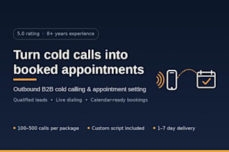do outbound cold calling to book sales appointments