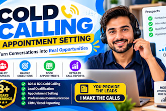 do outbound cold calling to book sales appointments