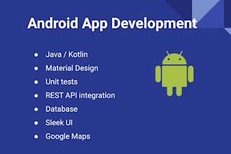build android app with latest stack, rest apis, and unit tests