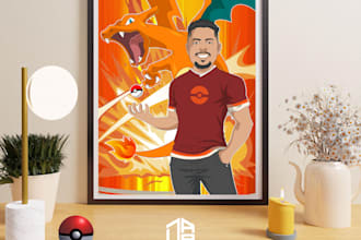 draw you as a trainer with your pokemon team