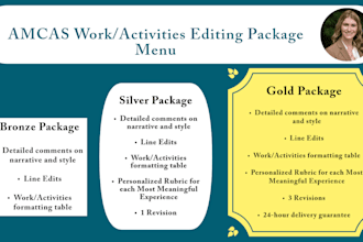 edit your amcas activities section, by harvard student