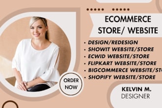 design ecommerce store on showit, ecwid, flipkart, bigcommerce, shopify website