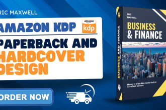 do a professional amazon KDP book cover, paperback, and hardcover design
