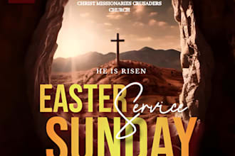 design attractive flyers for churches, event invites, and business logo