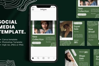 design canva editable templates and social media posts