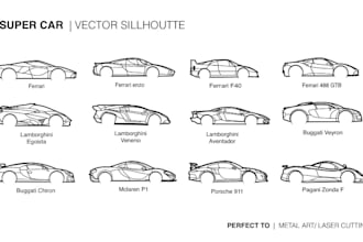 design vehicle silhouette for plasma cutting or metal art