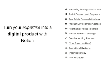 productize your expertise with notion