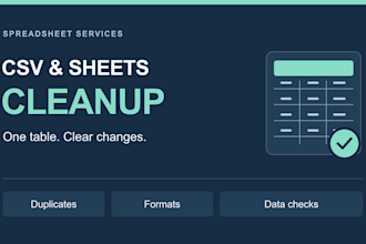 clean and deduplicate your CSV or google sheets data