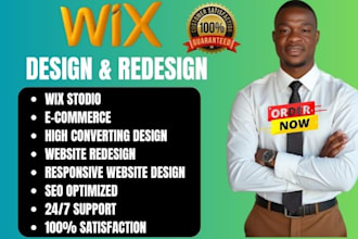 buiid wix website development, wix studio, wix website design, redesign, wix seo