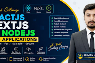 develop and customize reactjs nextjs and nodejs web applications