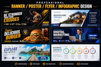 design professional posters flyers banners  infographics