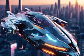 design a sci fi spaceship