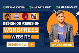 build responsive wordpress website design and business website development