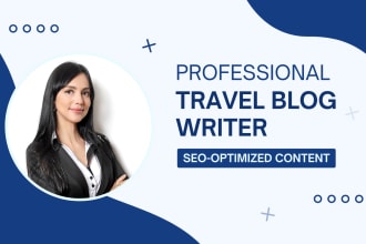 write SEO optimized travel articles for your blog