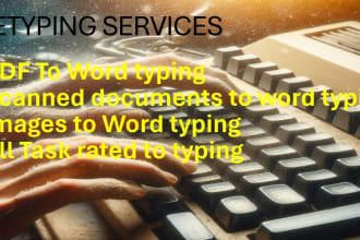 do english typing and retyping job
