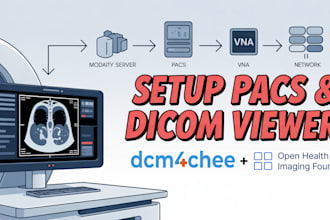 setup, configure pacs server with dicom viewer on any cloud