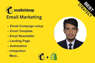 design mailchimp email template or newsletter for marketing