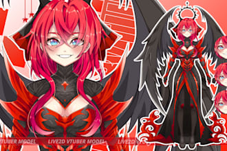 design and rigging anime style vtuber in live2d vtuber model for streaming