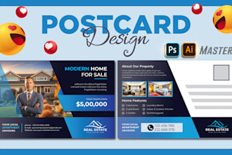 design postcard, flyer, brochure and poster