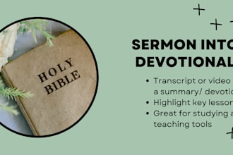turn your sermon into a devotional