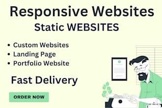 build responsive, static website or HTML,CSS landing page