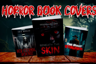 design your horror book cover, mystery and crime thriller covers that sells