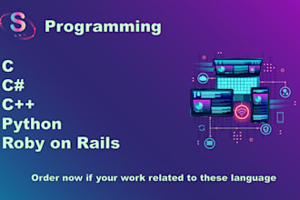 do any c, cpp, python, c sharp, ruby on rails programming projects