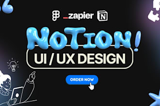 create landing page design and notion template