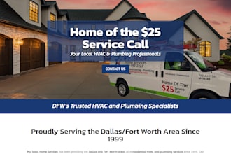 create plumber, electrician, handyman, home service website