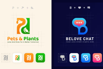 design modern startup tech saas software website crypto security app icon logo