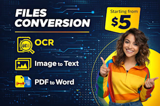 convert images to text, document, word, excel or perform ocr