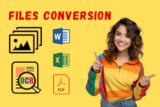 convert images to text, document, word, excel or perform ocr
