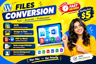 convert images to text, word, excel, PDF or perform ocr