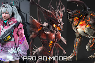 do any 3d model in zbrush or maya for 3d printing and games