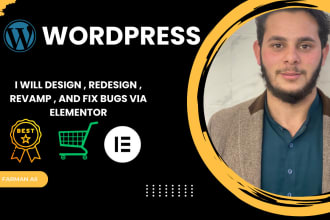 design, redesign, build, rebuild, clone, fix, or revamp your wordpress website