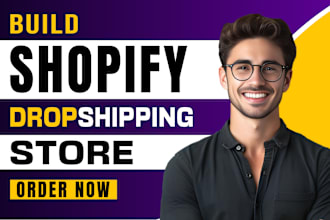 build shopify store or dropshipping ecommerce store, shopify website