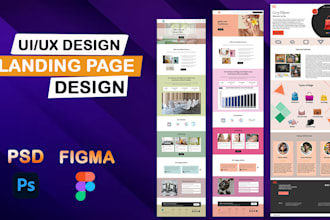 design landing page, website landing page, UI UX landing page in figma