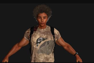 turn 2d to 3d animaze,sculpt3d for printing,game character in unity, ue5, rig 3d