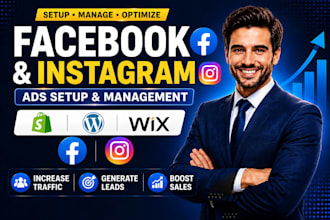run profitable facebook ads campaign, meta ads, shopify ads for sales and leads