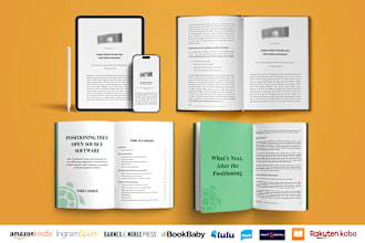 do book formatting, book layout and book typesetting
