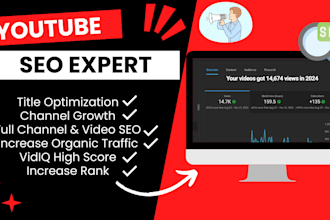 be your youtube SEO expert and channel manager