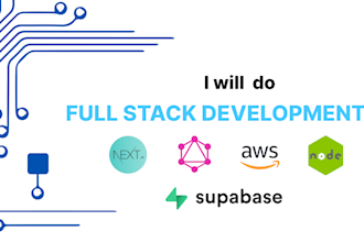 develop full stack web application with nextjs , supabase, graphql and aws