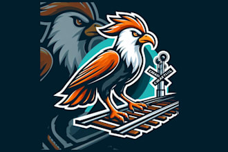 design high quality rail bird mascot logo with creative concept