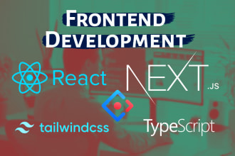 be reactjs nextjs frontend developer, i will do front end in react js next js