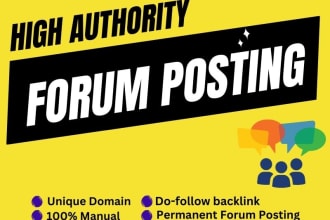 do 50 forum posting backlinks