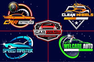 do creative autodetailing, transport, dispatching, trucking logo design