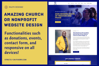 design amazing church or nonprofit website
