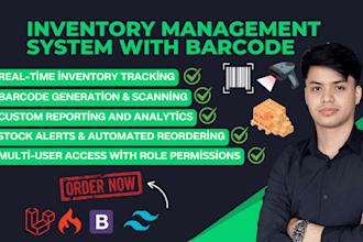 build inventory management and inventory system with barcode scanner