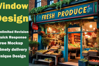 design creative shop front storefront all window graphics interior and exterior