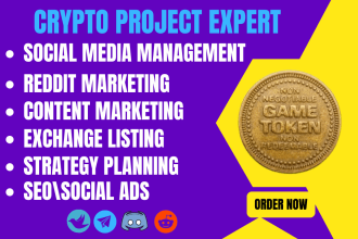 crypto token nft business promotion coin listing twitter telegram marketing
